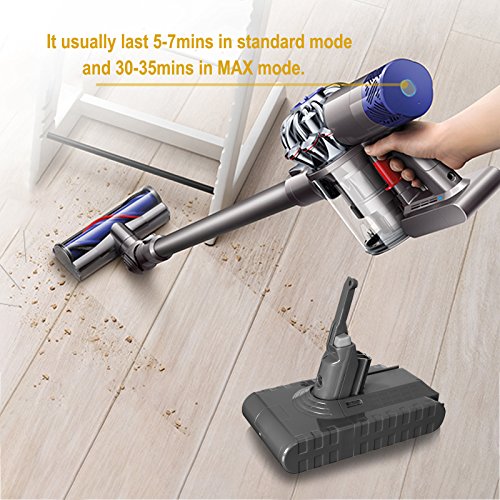 FLAGPOWER 21.6V 3.0Ah Li-ion Battery Replacement for 21.6V Dyson V8 Absolute Cordless Handheld Vacuum Cleaner Dyson V8 Fluffy Vacuum Dyson V8 Animal Cordless Vacuum Replacement Battery