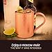The Kicking Mule Authentic Handcrafted Moscow Mules Copper Mugs - 100% Pure 16oz Hammered Cup - Best Mug for Beer, Cocktails, Water and other Ice Cold Drinks