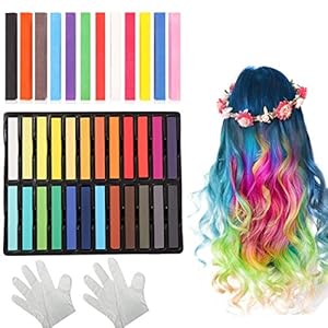 Dancepandas Haarkrijtverf 2 sets Haarkrijtstiften Pastel Tijdelijke haarkrijt Kleurensets Haarkrijt Kam voor kinderen…