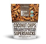 Made in Nature Organic Italian Espresso Toasted Coconut Chips, 9oz - Non-GMO Vegan Super Snack