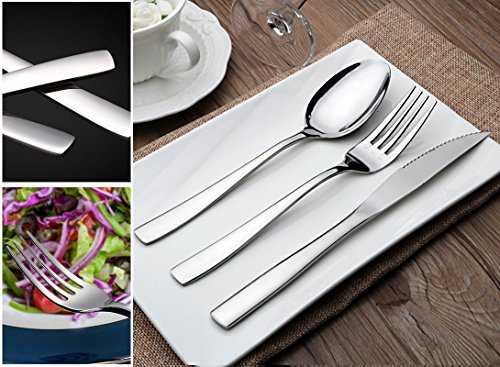 Hiware 24-piece Dinner Forks Set, 8 Inches, Extra-Fine 18/8 Stainless Steel