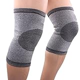 Flammi Viscose Knee Support Elastic Compression Sleeve for Jogging, Joint Pain Relief (Pair)