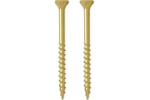 Deck Screws, Exterior Wood Screws #8 x 3 Inch 25 Pcs, Carbon Steel Star Drive and Coarse Threads, Anti-Corrosion, Tan Coated 