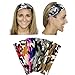 Yeshan 6 Pack Moisture Wicking Elastic Headband,Hairband,Stretch Head wrap for Running Workout Yoga and Fitness,Camouflage Design