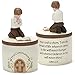 Dicksons First Communion Praying Boy Resin Stone 5 inch Keepsake Box