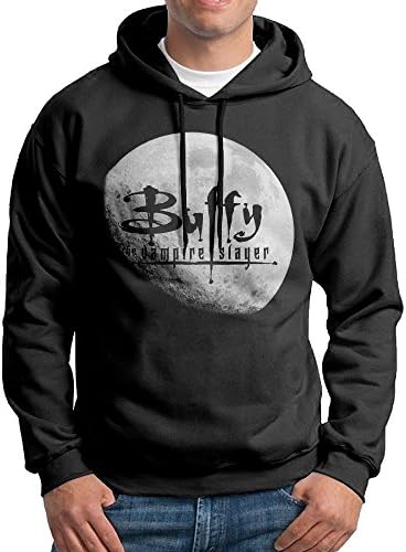 Pong Men's Hoodies Buffy The Vampire Slayer Moon Logo Size XXL Black