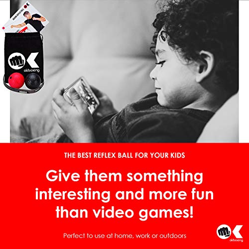image for OKBoxing Boxing Reflex Ball, React Reflex Ball Set with 2 Difficulty T