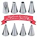 Cake Decorating Supplies Kit for Beginners| 8 Quality Stainless Piping Tips | 2 Reusable Cotton Pastry Bags | 2 Plastic Couplers and 3 Spatulas for Cupcakes and Pastries.