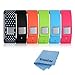 Vastar 6 in 1 Colorful Replacement Bands & Metal Clasps, For Samsung Galaxy Gear Fit Smart Watch Bracelet Wristband Bracelet Sport Arm Wrist Band, Black/Pink/Green/Light Blue/Orange/Black&White Spots