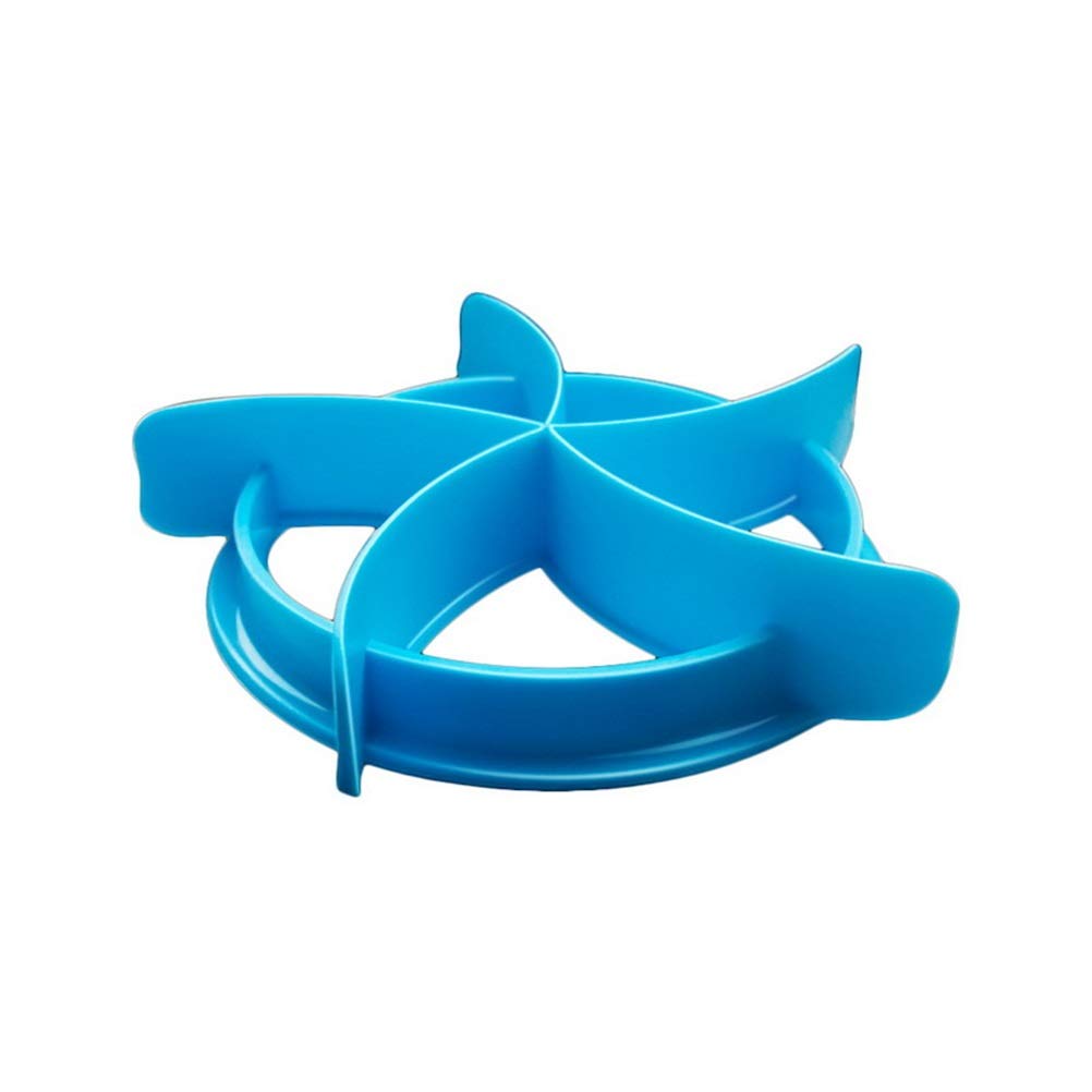 2PCS Plastic Pastry Cutter Baking Bread Rolls Mold Dough Press Mold Set Bread Press Stamp Tool Baking Tool and Accessories (Blue)