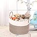 INDRESSME Cotton Rope Basket Extra Large Woven Basket for Blankets Toy Basket Baby Laundry Basket with Big Handles Rope Hamper Storage Bin for Organizer Toy Pillow Living Room, 21 D x 14 H Inches