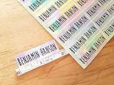 48 Long Silver hologram -Waterproof Name Stickers- Daycare Labels- School Labels- Long Rectangle Labels
