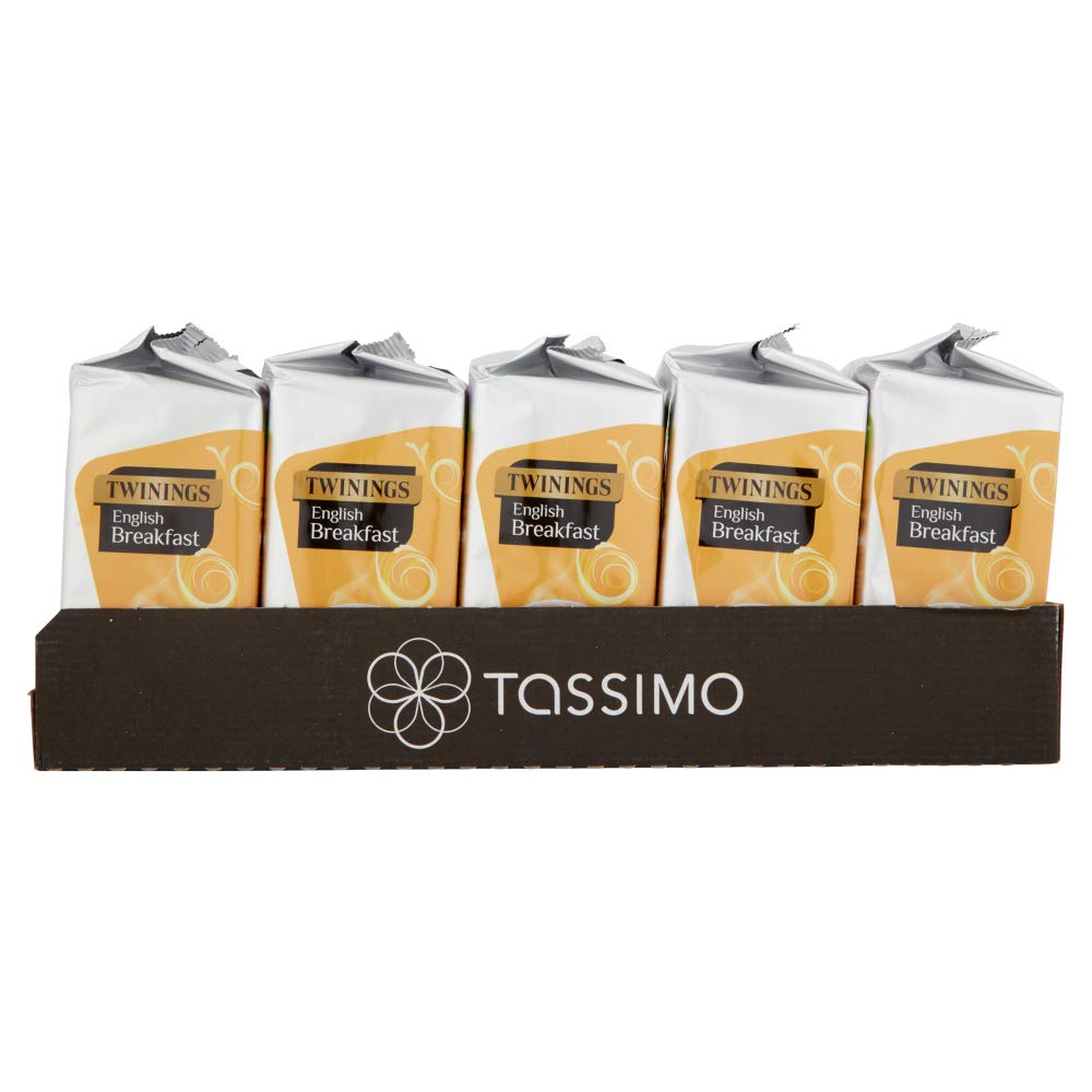 Tassimo Twinings English Breakfast Tea Pods (Pack of 5, 80 pods in