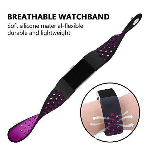 image for iGK Silicone Replacement Bands Compatible for Fitbit Charge 2, Adjusta