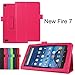 Fire 7 5th Generation Case,Mama Mouth PU Leather Folio 2-folding Stand Cover with Stylus Holder for 7