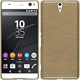 Silicone Case for Sony Xperia C5 Ultra - brushed gold - Cover PhoneNatic + protective foils