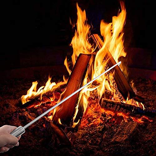 Super Leader 34 Inch Long Stainless Steel Fire Pit Poker Stick,Outdoor