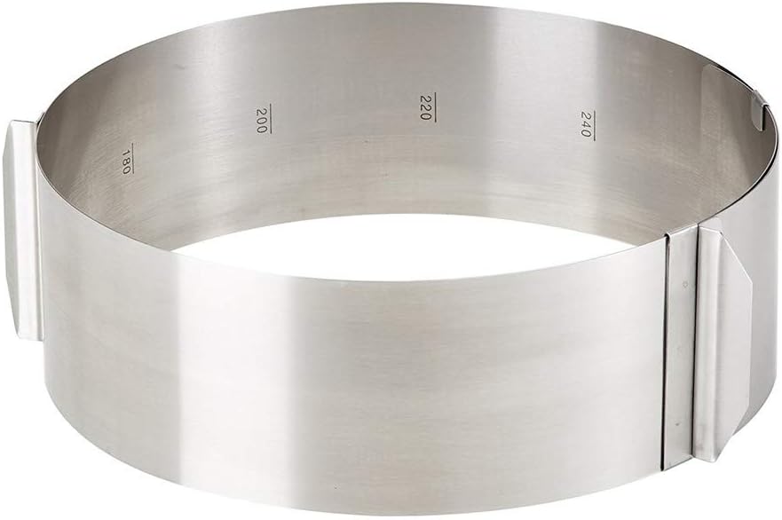 Katech Adjustable Stainless Steel Cake Mold Ring Round Mousse Mold 6-12 inch