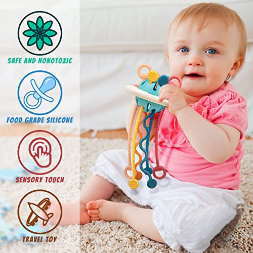 Montessori Sensory Toys for 612+ Months, Pull String Activity for Baby