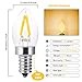 led Night Light Bulbs,Salt Lamp Bulbs,C7 1W Led Filament Bulbs,Refrigerator Indicator Bulb, Mini Light,Candle Bulbs,10W Incandescent Replacement Bulb,Torpedo Shape,E12 Warm White 2700k(6PCS)