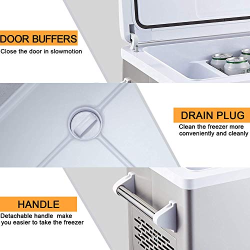 Aspenora Portable Fridge Freezer 12V Electric Cooler Car Refrigerator