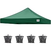 ABCCANOPY Replacement Canopy Top for Pop Up Canopy Tent 8x8 Dark Green