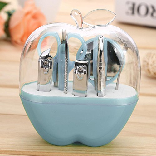 Witspace Nail Care 9pcs Cutter Cuticle Clipper Pedicure Manicure Set Kit Apple Gift (Random Color) - Thumbnail 7