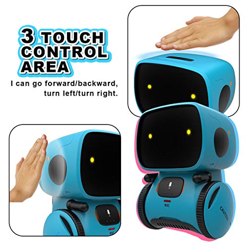 GILOBABY-Robot-Toys-STEM-Toys-Talking-Interactive-Voice-Controlled-Touch-Sensor-Smart-Robotics-with-Singing-Dancing-Repeating-Speech-Recognition-and-Voice-Recording-Gift-for-Kids-Age-3-Blue