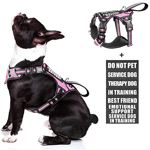 WINSEE Service Dog Harness No Pull Medium Pink