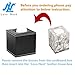 LN LOVE NEST Stylish PU Leather Tissue Box Holder, Square Napkin Holder Pumping Paper Case Dispenser, Facial Tissue Holder with Magnetic Bottom for Home Office Car Automotive Decoration Black