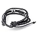KONOV Mens Womens Leather Bracelet, Blue Evil Eye Adjustable Bangle, Black Silver