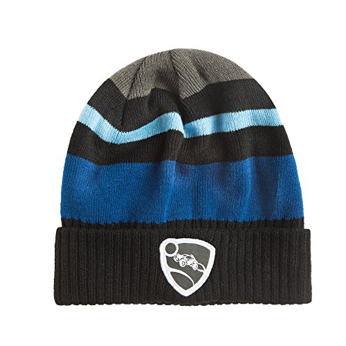 JINX Rocket League Synergy Knit Beanie (Black/Blue, One Size)