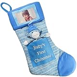 Babys First Christmas Stocking; Baby Boy Stocking