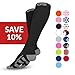 Go2Socks Compression Socks for Men Women Nurses Runners 20-30mmHg Medical Stocking Athletic (NEW Black 2 Pair, Small)