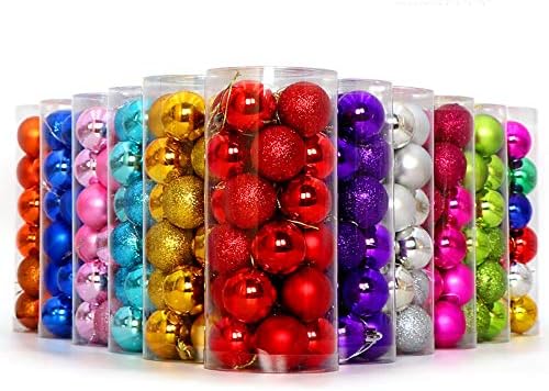 Outsta 24Pcs Christmas Ball Ornaments Tree Bauble Ball,Door Wall Ornament Garland for Christmas Holiday Wedding Party 30mm, 60mm (1.18”, Sky Blue)
