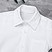 MSemis Baby Boys' White Formal Dress Shirts Gentleman Romper Bodysuit Wedding Party Outfits Short Sleeves White 18-24 Months