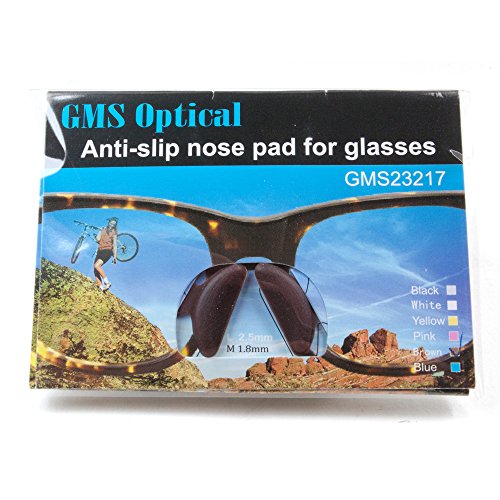 GMS Optical Anti-slip Nose Pad for Glasses (Various Colors) (!0 Pair, Brown)