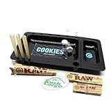 RAW x Cookies Rolling Tray 2.0 Bundle With (2) ROOR Glass Tips + KC Sticker