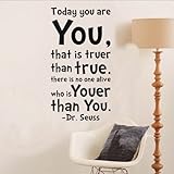 Nykkola Dr Seuss Today Vinyl Stickers Quotes And Sayings Home Art Decor Decal Love Kids Bedroom Wall Stickers Murals