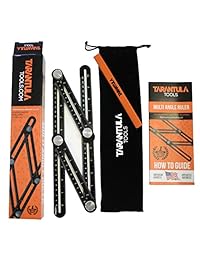 Tarantula Tools   Regla multiángulo de medición   Herramienta de plantilla de ángulo   Angleizador ajustable de aluminio negro   Herramienta de ángulo   todo metal sin plástico   Ajuste fácil la medida correcta, ángulos