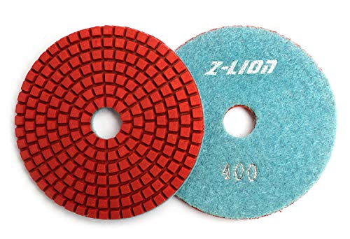 4" Diamond Polishing Pads Grit 400 for Concrete Marble Granite Stone Countertop (2-PCS)