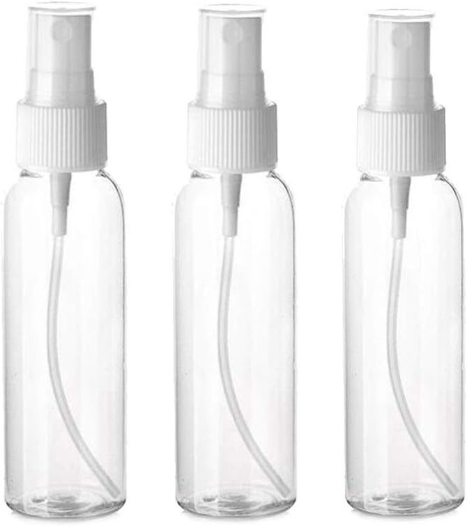 100ml Clear Glass Spray Bottles for Essential Oils, Small Spray Bottle with Plastic Sprayer - Set of 2/3/5 (3pcs)
