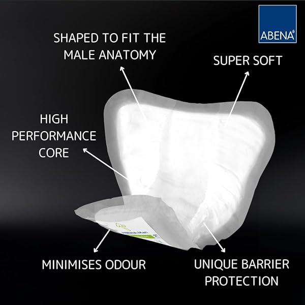 ABENA MAN FORMULA 1 INCONTINENCE PADS FOR MEN, 15 COUNT, ECO-FRIENDLY, BREATHABLE, COMFORTABLE, ABSORBS UP TO 15.2 FL OZ