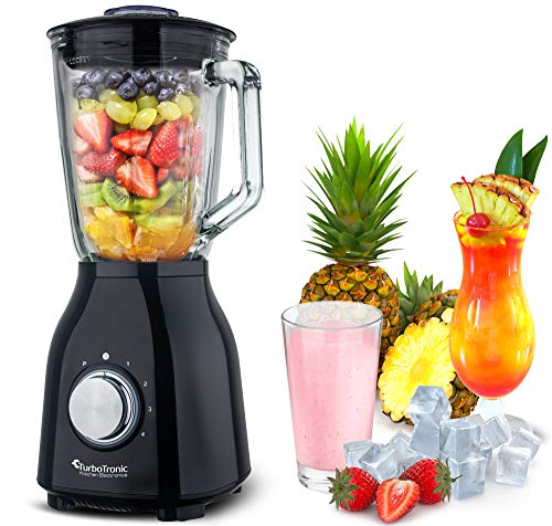 1400 Watt Standmixer mit Glasbehälter 1,5 Liter, BPA-frei, 6 Edelstahl-Klingen, Smoothie Maker, Blender, Ice-Crusher… – Bild 3