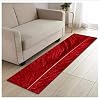 Keukenmatten Antislip wasbare indoor tapijten keuken tapijt keuken runner matte set, mooi rood bedrukt baddeken met een…