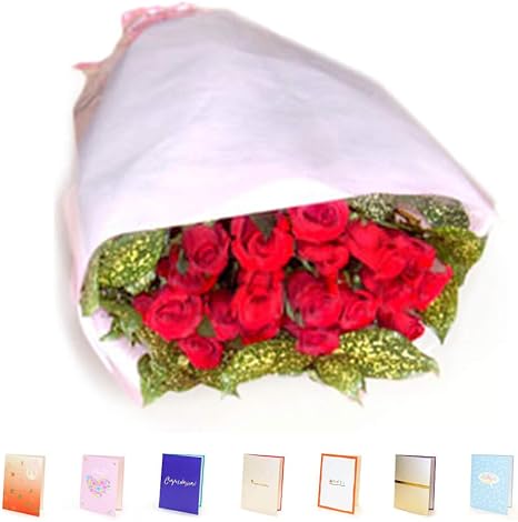 Amazon 電報屋のエクスメール 花束 ローズペイント と 紙素材カード電報 のセット 花 フラワー バラ 本 花束 ブーケ ギフト 電報 祝電 台紙 212 クリスマスツリー 花束 オンライン通販