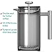 Coffee Gator French Press Coffee Maker- Insulated, Stainless Steel Manual Coffee Makers For Home, Camping w/Travel Canister- Presses 4 Cup Serving- Large, Green