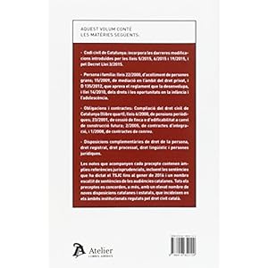 Codi civil de Catalunya i legislacio complementaria.: Amb notes de concordança i jurisprudencia. 15ª edició
