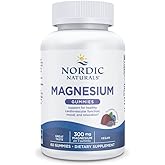 Nordic Naturals Magnesium Gummies for Adults, Blueberry Lavender Flavor - 60 Gummies - Vegan Magnesium Supplement for Mind, Mood, and Cardiovascular Support - Non-GMO - 20 Servings