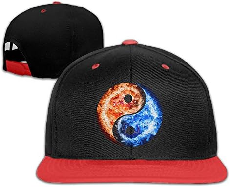 Cozyou Tai Chi Logo Ice Of Fire Yin Yang Youth Hip Hop Caps Unisex Hats Red